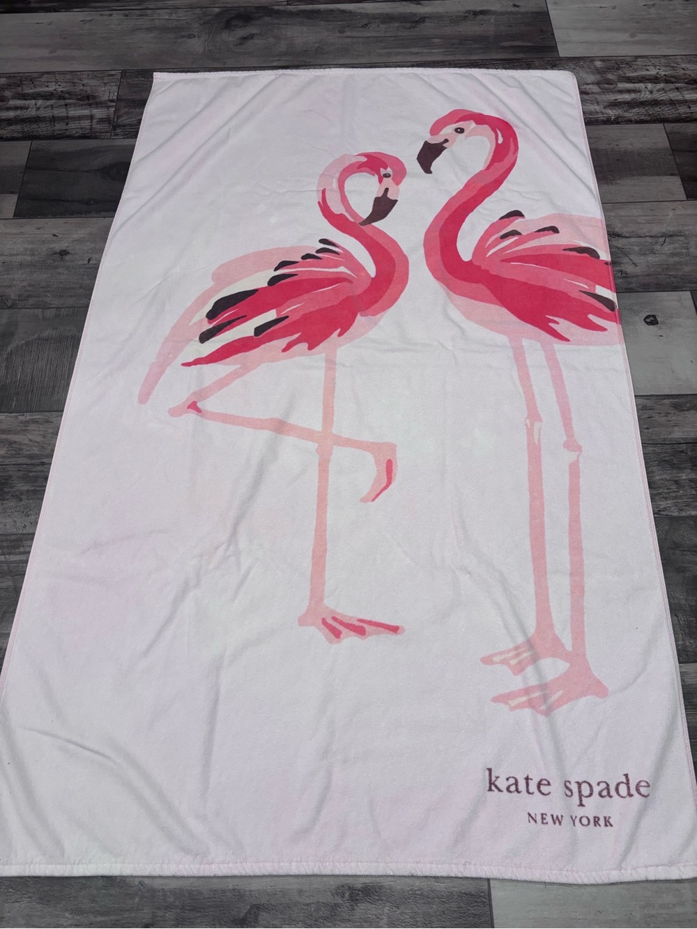 kate spade Flamingo Print Beach Towel in Pink and Coral - Picture 2 of 7